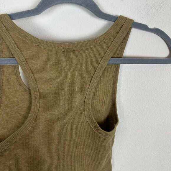 Intimately Free People Green Cropped Tank S Racerback Round Neck Summer Casual - Picture 7 of 7